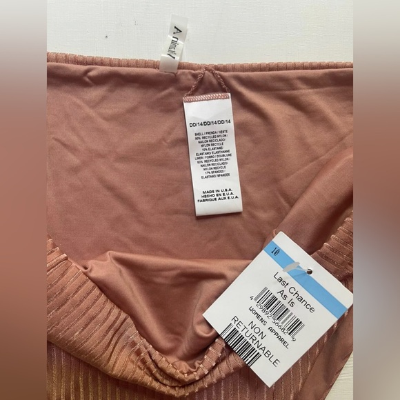 NWT VITAMIN A SWIM ECORIB SIENNA HIGH WAIST BIKINI BOTTOM (14/DD) in PINK SANDS - Picture 4 of 4